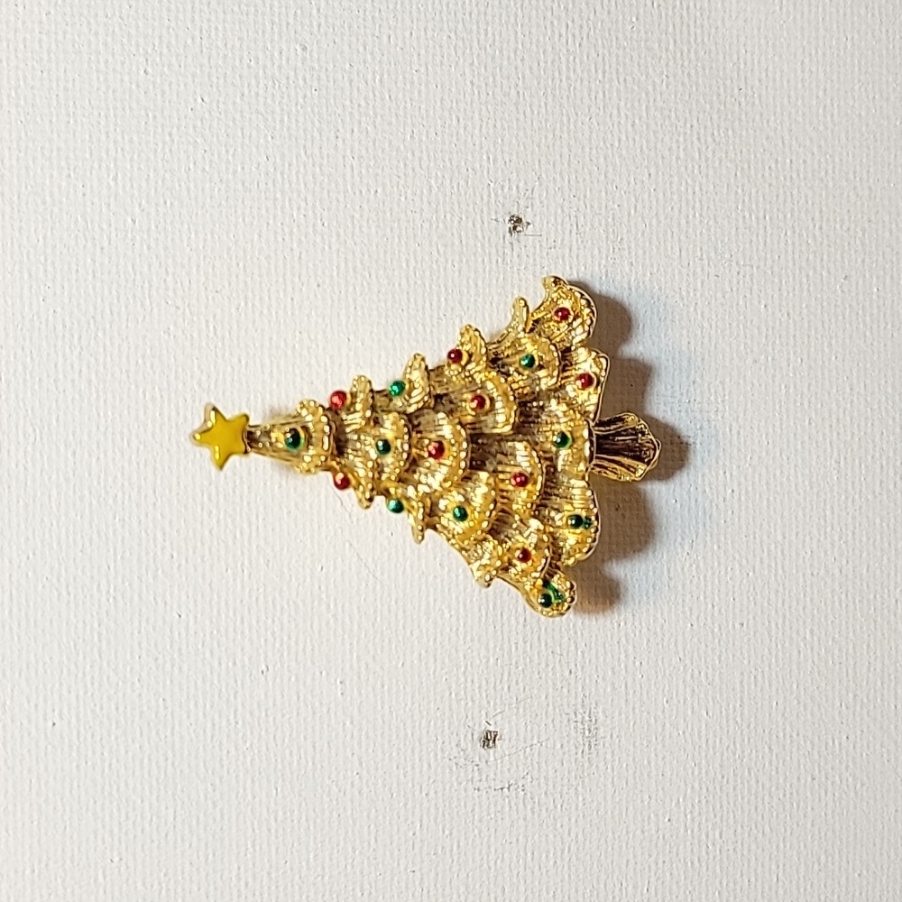 Vintage Christmas Tree Brooch